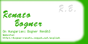 renato bogner business card
