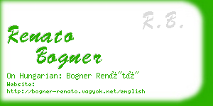 renato bogner business card